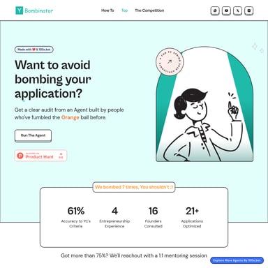Y Bombinator - Personal und Lebenslauf AI Tool Screenshot