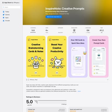 InspireNote - Idea Generation AI Tool Screenshot