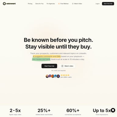 Extrovert - 営業とマーケティング AI Tool Screenshot