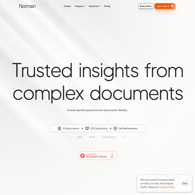 Normain - Research Assistant AI Tool Screenshot
