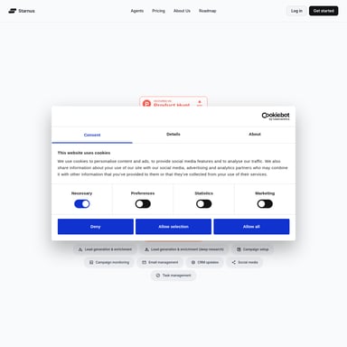 Starnus - Sales & Marketing AI Tool Screenshot