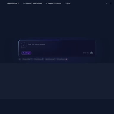 Seedream 5.0 AI - Image Generator AI Tool Screenshot