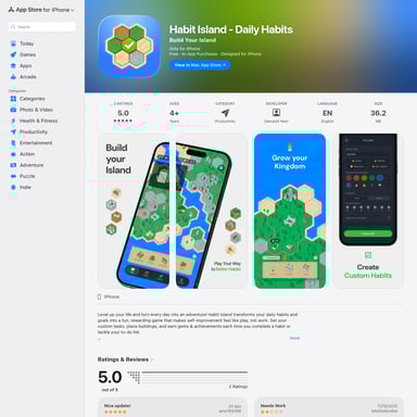 Habit Island - Productivité AI Tool Screenshot
