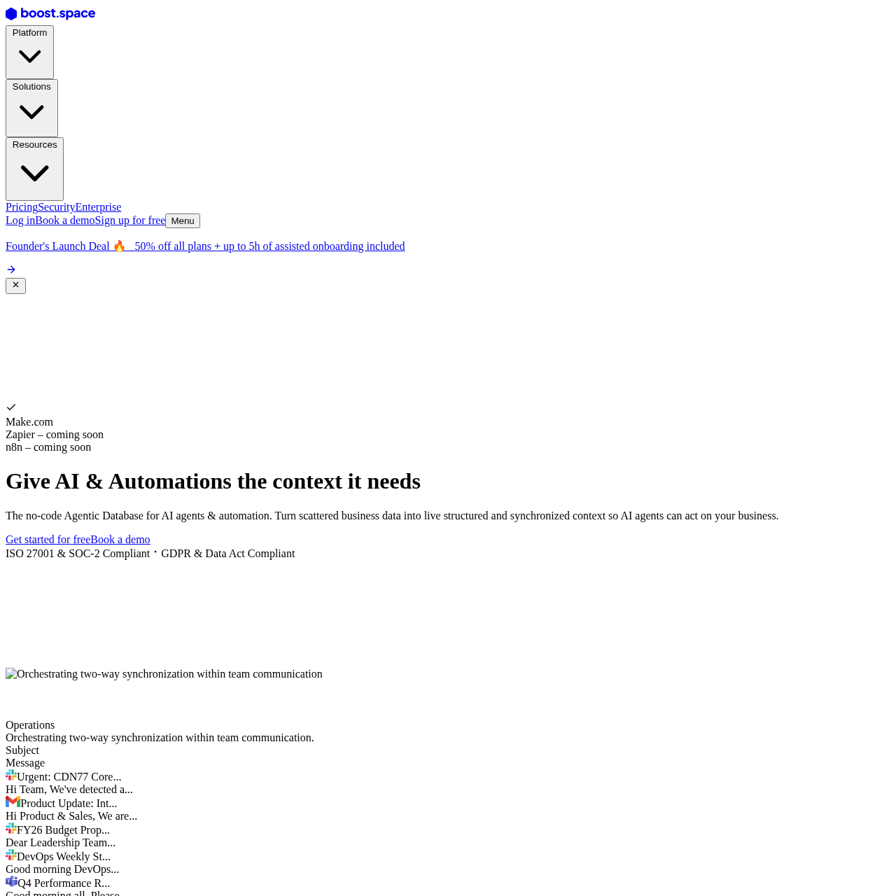 Boost.space v5 - Code & IT AI Tool Screenshot