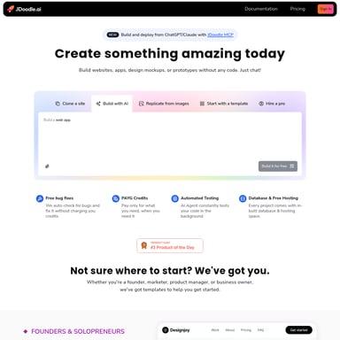 JDoodle.ai MCP - 网页设计 AI Tool Screenshot