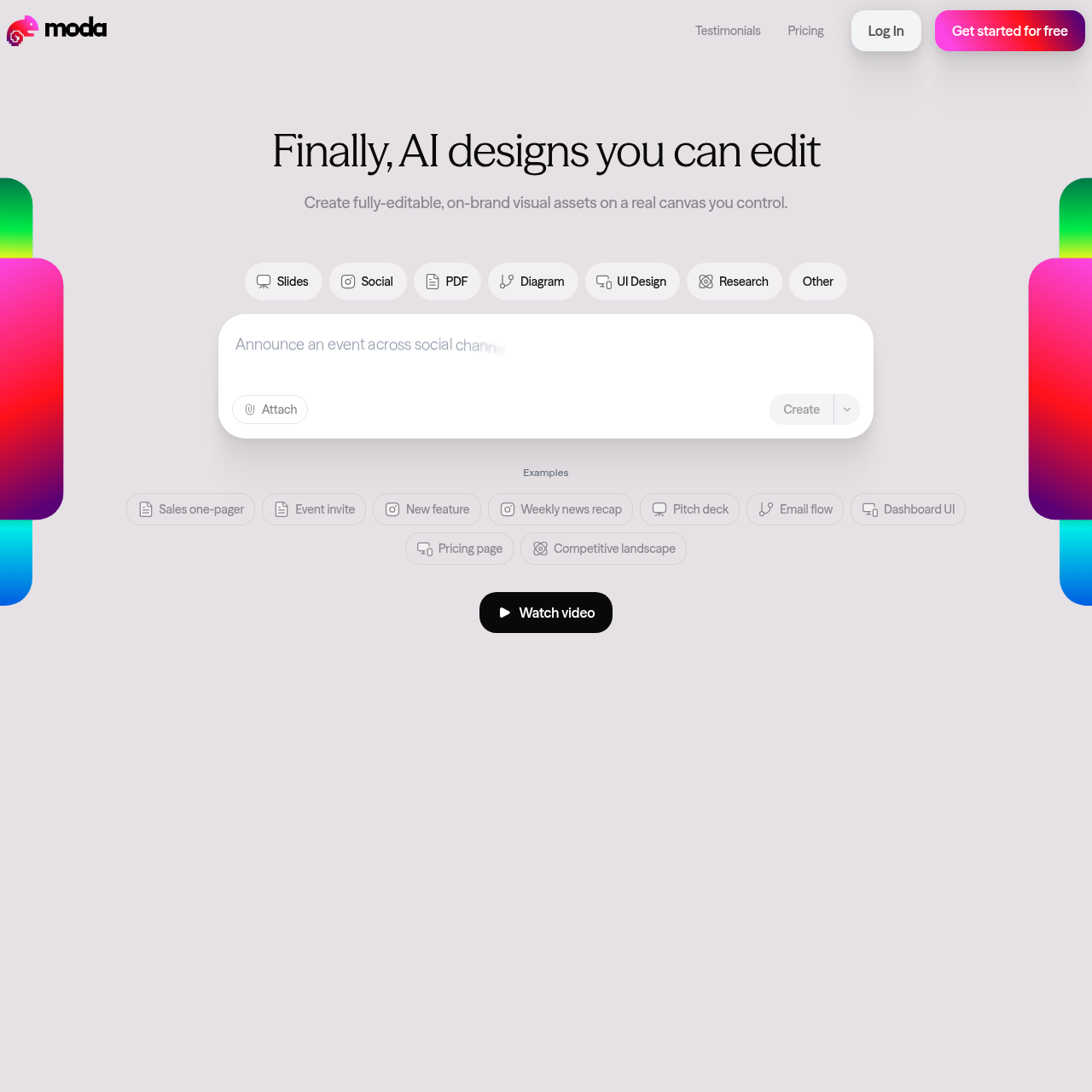 Moda - Creators Toolkit AI Tool Screenshot