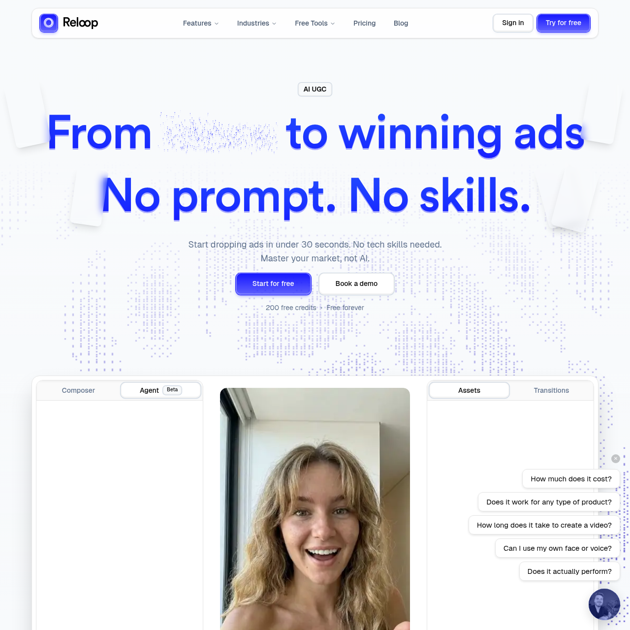 Reloop - 영업 및 마케팅 AI Tool Screenshot