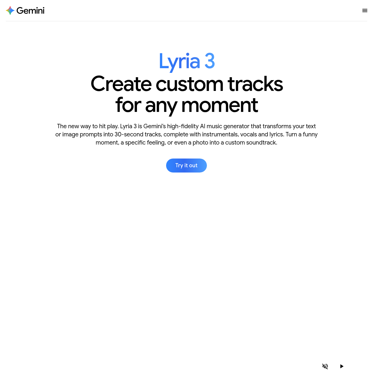 Lyria 3 by Google Deepmind - 音乐和音频生成 AI Tool Screenshot