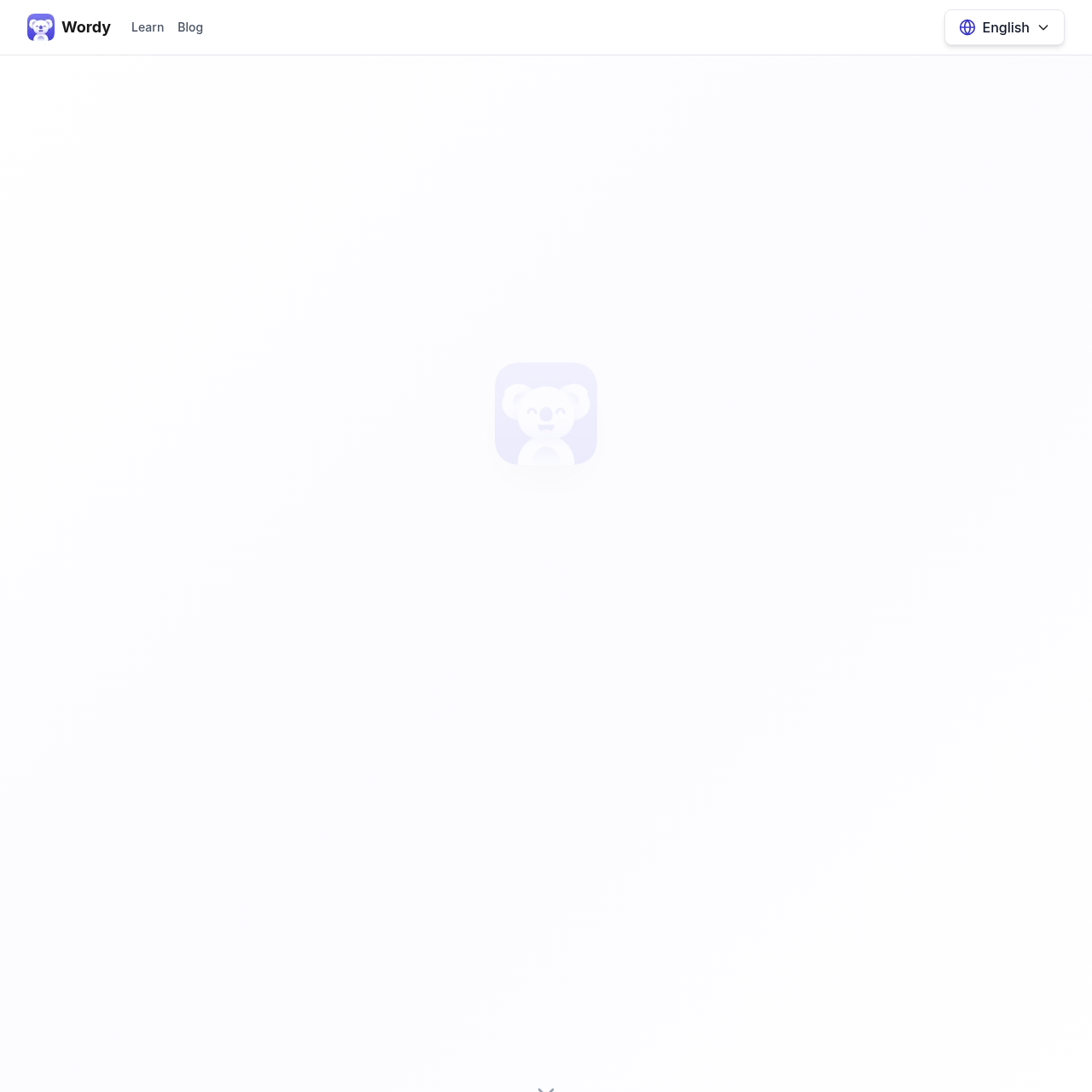 Wordy - Education AI Tool Screenshot