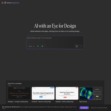 Anima - Web Design AI Tool Screenshot