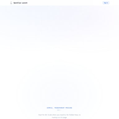 OpenClaw Launch - Chat Bot AI Tool Screenshot