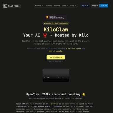 KiloClaw - Code & IT AI Tool Screenshot