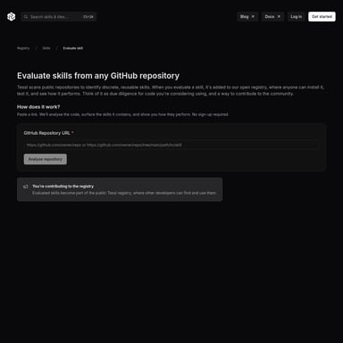 Tessl - 코드 및 IT AI Tool Screenshot