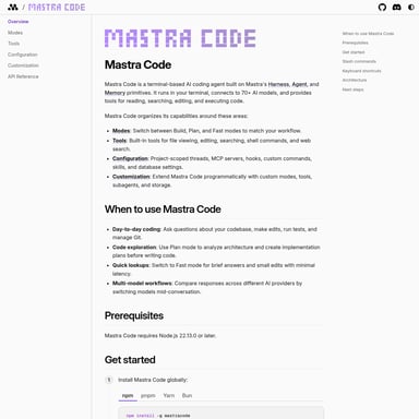 Mastra Code - Code & IT AI Tool Screenshot