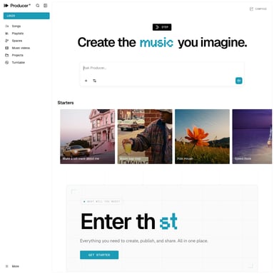 Producer AI by Google Labs  - Music & Audio Generation AI Tool Screenshot