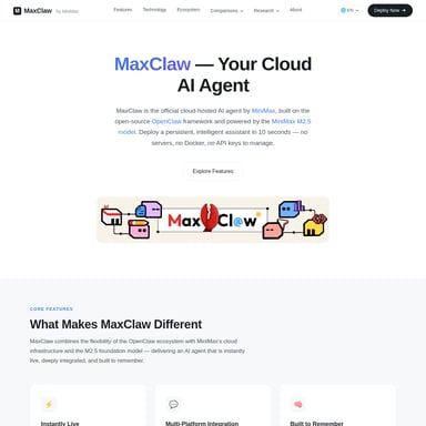maxclaw - Chat Bot AI Tool Screenshot