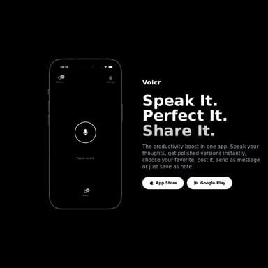 Voicr - Productividad AI Tool Screenshot