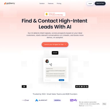 GojiberryAI - Sales & Marketing AI Tool Screenshot