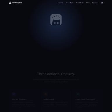 NothingHere - Productivity AI Tool Screenshot
