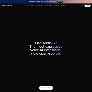 Fish Audio S2 - Text To Speech AI Tool Screenshot