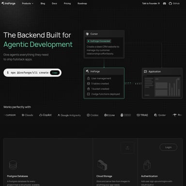 InsForge - Code & IT AI Tool Screenshot