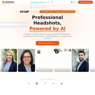 ProfessionalHeadshot.io - Image Generator AI Tool Screenshot