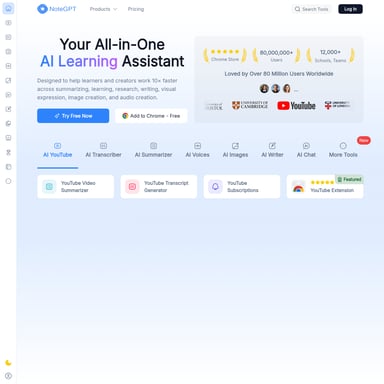 NoteGPT - Помощник в Исследованиях AI Tool Screenshot