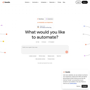 Needle 2.0 - Организация и Автоматизация AI Tool Screenshot