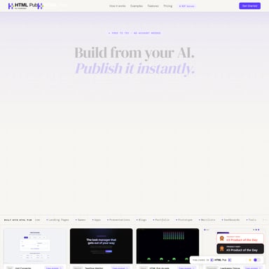 HTML Pub - Webdesign AI Tool Screenshot