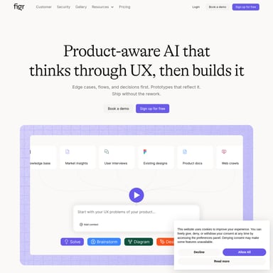 Figr AI - Webontwerp AI Tool Screenshot