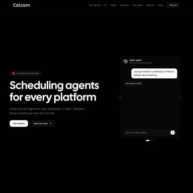 Cal.com Agents - 组织与自动化 AI Tool Screenshot