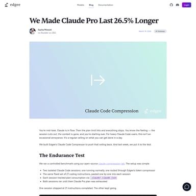 Edgee Claude Code Compression - Code & IT AI Tool Screenshot