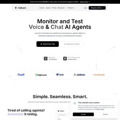 Cekura - Chat Bot AI Tool Screenshot
