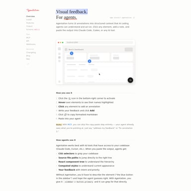 Agentation - Code en IT AI Tool Screenshot