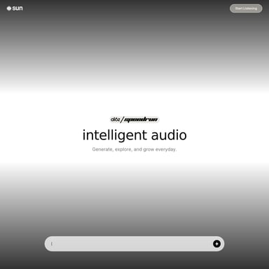 SUN  - Music & Audio Generation AI Tool Screenshot