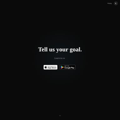 Goals - Productivity AI Tool Screenshot