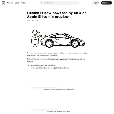 Ollama v0.19 - 编程&IT AI Tool Screenshot