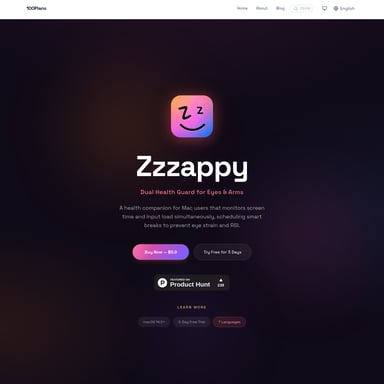 Zzzappy - Produktywność AI Tool Screenshot