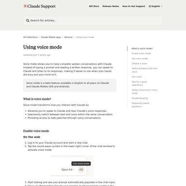 Claude Code Voice Mode - チャットボット AI Tool Screenshot