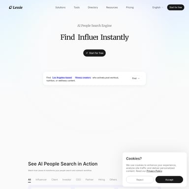 Lessie AI - Sales & Marketing AI Tool Screenshot