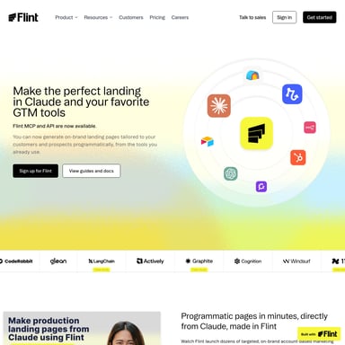 Flint - Sales & Marketing AI Tool Screenshot