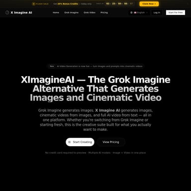 grok Imagine - X Imagine AI - Video AI Tool Screenshot
