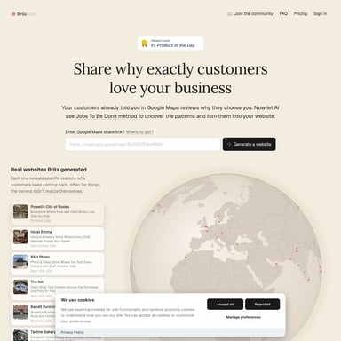 Brila - Web Design AI Tool Screenshot