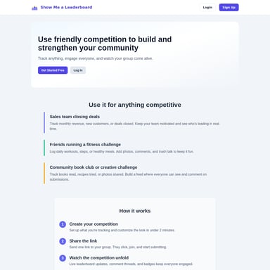 Show Me a Leaderboard - 生产率 AI Tool Screenshot