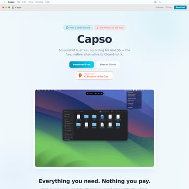 Capso - Productivity AI Tool Screenshot