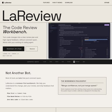 LaReview - 编程&IT AI Tool Screenshot