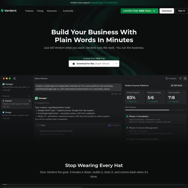 Verdent 2.0 - Code und IT AI Tool Screenshot