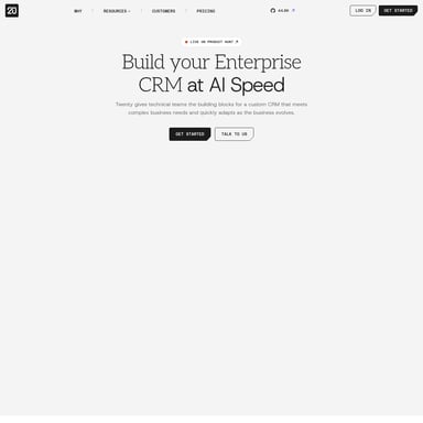 Twenty 2.0 - Sales & Marketing AI Tool Screenshot