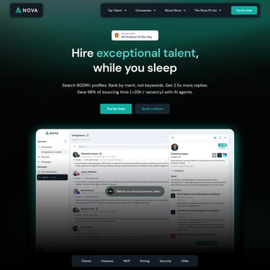Nova Recruiter - 人力资源与简历 AI Tool Screenshot