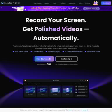 FocuSee 2.0 - Video AI Tool Screenshot